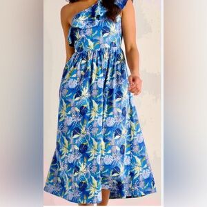 Avara Tropical Blue Maxi Dress